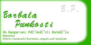 borbala punkosti business card